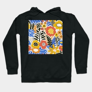 Papercut Flower Modern Collage Hoodie